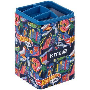 Стакан-підставка квадратний Kite Hot Wheels метал з пластиковою окантовкою (HW25-105) HW25-105 фото