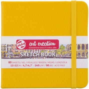 Скетчбук Royal Talens Art Creation блокнот для графіки 12х12см 80л 140г/м золотисто-жовтий (8712079451684) 8712079451684 фото