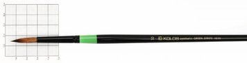 Синтетика кругла Green stripe 1019 №10 д. р кисть Колос 4823064903324 фото