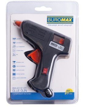 Пістолет клейовий електричний Buromax 20 Вт d 7 мм (BM.4312-01) BM.4312-01 фото