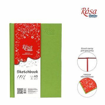 Блокнот A5 (14,8х21см), 100г/м, 96арк., фісташковий, ROSA Studio 4823098506522 фото
