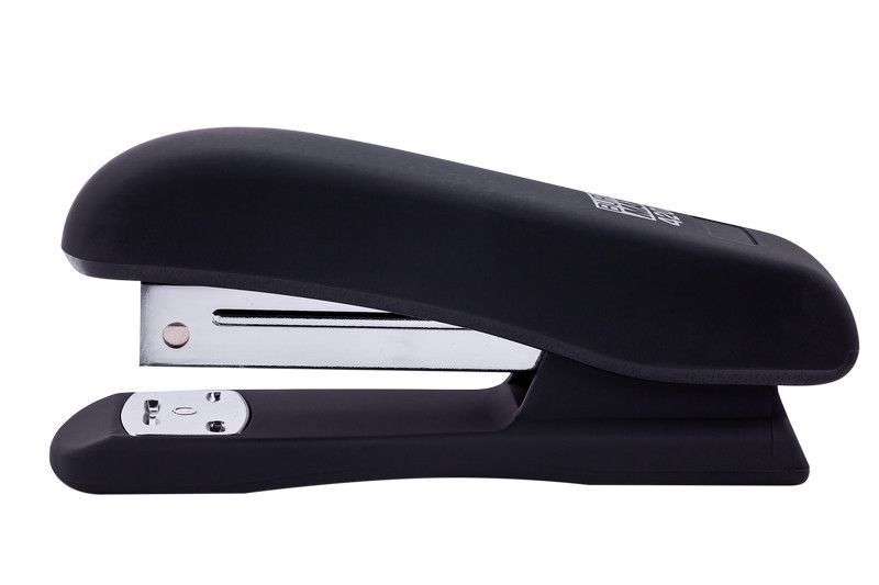 Степлер пластиковий Buromax Rubber Touch 20 л. 127х54х33 мм скоби №24, 26 чорний (BM.4202-01) BM.4202-01 фото