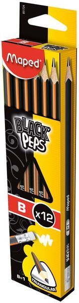 Олівець графітовий Maped Black peps B з ластиком (MP.851724) MP.851724 фото