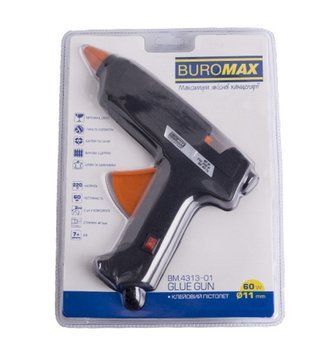 Пистолет клеевой электрический Buromax 60 Вт d 11 мм (BM.4313-01) BM.4313-01 фото