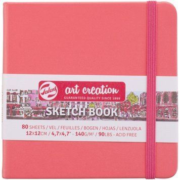 Скетчбук Royal Talens Art Creation блокнот для графіки 12х12см 80л 140г/м кораловий (8712079455828) 8712079455828 фото