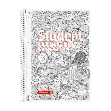 Записна книга коледж-блок А4 Brunnen 80 арк. клітка карт. обл. спіраль Premium 10-67 428 01 10-67 428 01 фото
