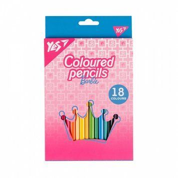 Олівці кольорові YES Barbie 18 кольорів (290735) 290735 фото