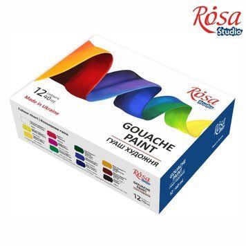 Фарби гуаш Rosa Studio NEW набір 12штх40мл (4823098521198) 4823098521198 фото