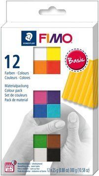 Набір пластики "Basic Colours", 12х25гр, Fimo 4007817053409 фото