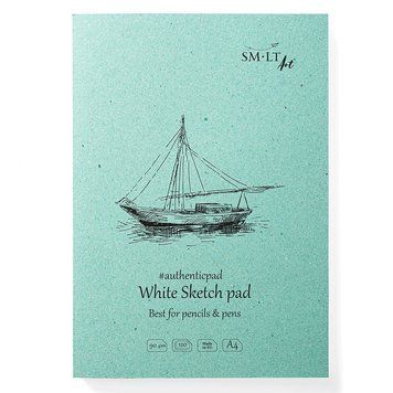 Блокнот-склейка для рисунку SMILTAINIS AUTHENTIC А4 90г/м2 120 арк. білий колір (4770644592341) 4770644592341 фото