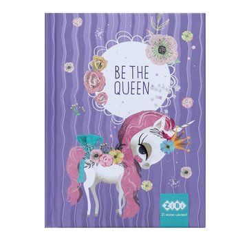 Записна книга блокнот А6 ZiBi BE THE QUEEN 64л. клітка лавандовий тверда обл. (ZB.12713-39) ZB.12713-39 фото