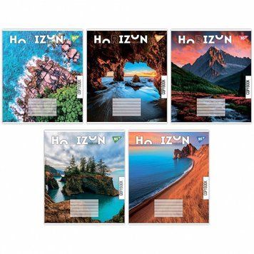Зошит Yes Horizon nature 60 аркушів клітинка мікс дизайнів (767144) 767144 фото
