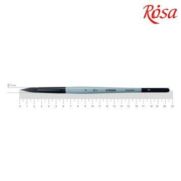 Кисть синтетика Rosa Stream 132 кругла №7 коротка ручка (4823098517177) 4823098517177 фото
