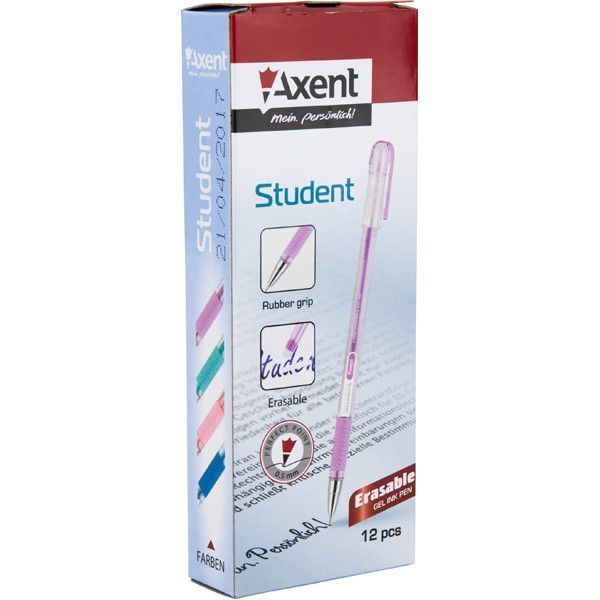 Ручка гелева Axent пиши-стирай Student синій 0,5 мм AG1071-02-A AG1071-02-A фото
