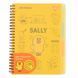 Нотатник YES Line Friends. Sally А5 80 аркушів софт-тач пласт. обкладинка подвійна cпіраль 765736 фото 1