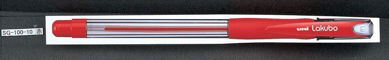 Ручка куля. uni LAKUBO fine 0.7 мм, червона SG-100.(07).Red фото