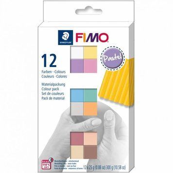 Набір пластики "Pastel Colours", 12х25гр, Fimo 4007817053423 фото