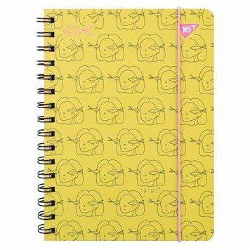Записна книга блокнот YES Hey Helly А5 80 аркушів клітинка карт. обкладинка подвійна cпіраль (151837) 151837 фото