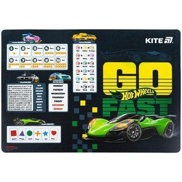 Підкладка настільна Kite Hot Wheels 42,5x29 см (HW25-207-1) HW25-207-1 фото