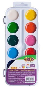 Фарби акварельні ZiBi KIDS Line 12кол. (ZB.6544-08) ZB.6544-08 фото