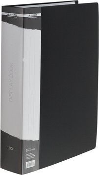 Дисплей-книга Buromax А4 папка зі 100 файлами чорний у чохлі (BM.3633-01) BM.3633-01 фото