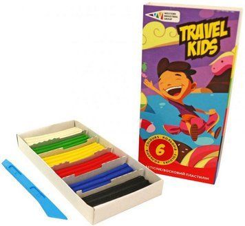 Пластилин ''Travel kids'', 6 цв., 72 г со стеком, Гамма 4820072539811 фото