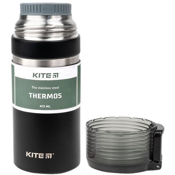 Термос Kite 473мл чорний (k21-320-03) k21-320-03 фото
