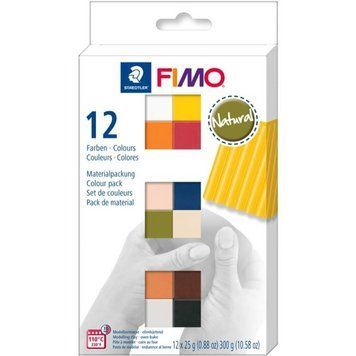 Набір пластики "Natural Colours", 12х25гр, Fimo 4007817053430 фото