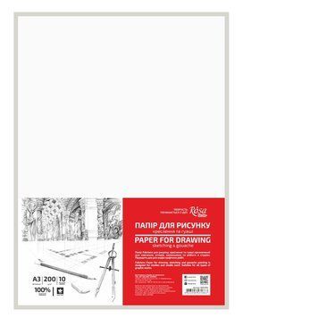 Папір для рисунку та креслення ROSA Studio А3 200г/м2 10 арк. дрібне зерно (4823098531883) 4823098531883 фото