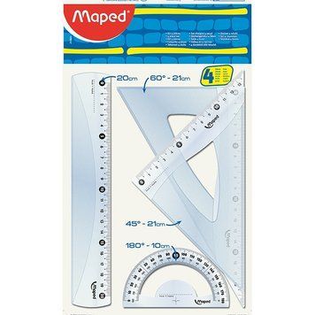 Компект лінійок Maped ESSENTIALS Medium 4предмета 20см. (MP.242820) MP.242820 фото
