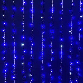 Електрогірлянда-штора Novogodko 3х2.6 м 272 LED, синій, мерехтіння (973774) 973774 фото