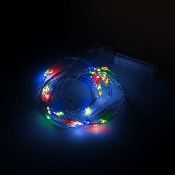 Електрогірлянда Нитка на мідному дроті YES! Fun 6 м 60 LED різнокольор. статич .батарейки (975031) 975031 фото