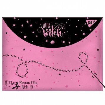 Папка-конверт на кнопці YES Little Witch A4 (491822) 491822 фото