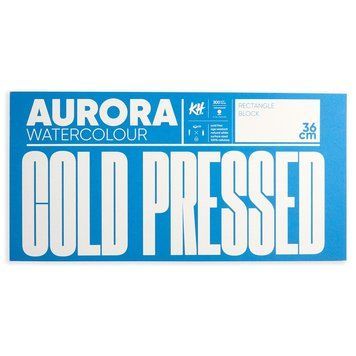 Склейка-блок для акварелі Aurora Watercolour 18х36 см 300г/м2 20 арк. середнє зерно (4743346437630) 4743346437630 фото