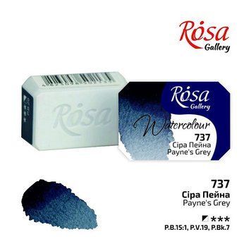 Фарба акварельна ROSA Gallery 2,5 мл кювету сіра пейна (4823098506157) 4823098506157 фото