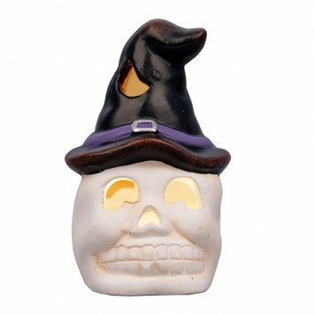 Статуетка Skull in hat YES Fun Хелловін 10 см LED (974189) 974189 фото