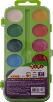 Фарба акварельна Zibi KIDS Line 12кол водорозчинна (ZB.6544-12) ZB.6544-12 фото