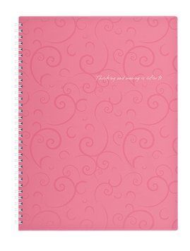 Записна книга коледж-блок Buromax Barocco A4 80 л клітка на пружині рожевий (BM.2446-610) BM.2446-610 фото