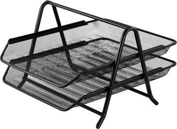 Лоток горизонтальний Buromax 2 в 1 295х350х210мм металевий чорний BM.6250-24 BM.6250-01 фото