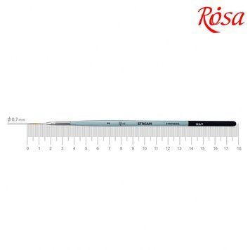 Кисть синтетика Rosa Stream 123/7 кругла, лайнер №3 коротка ручка (4823098516972) 4823098516972 фото