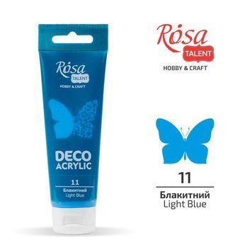 Фарба акрилова для декору ROSA TALENT 75 мл блакитний матовий (4823098501749) 4823098501749 фото