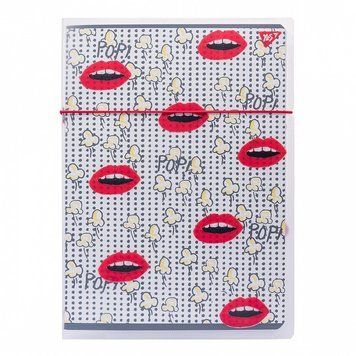 Записна книга блокнот YES BBF POPCORN А4 48 аркушів клітинка в пласт. папці з малюнком (764436) 764436 фото