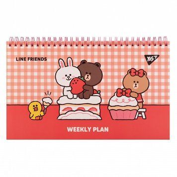 Планінг настільний річний Yes Line Friends 52 арк. 25х15 см (252180) 252180 фото