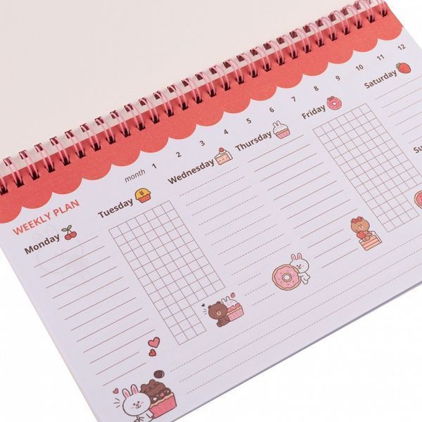 Планінг настільний річний Yes Line Friends 52 арк. 25х15 см (252180) 252180 фото