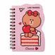 Нотатник YES Line Friends. Choco В7 60 аркушів клітинка карт. обкладинка подвійна cпіраль 151808 фото 1