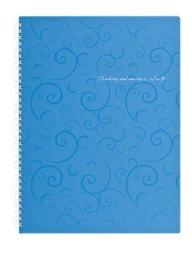 Записна книга коледж-блок Buromax Barocco A4 80 л клітка на пружині блакитний (BM.2446-614) BM.2446-614 фото