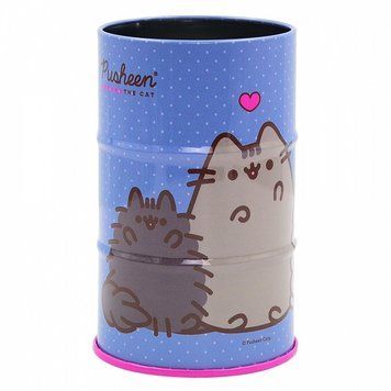 Стакан-підставка бочка Yes Pusheen метал блакитний (708377) 708377 фото