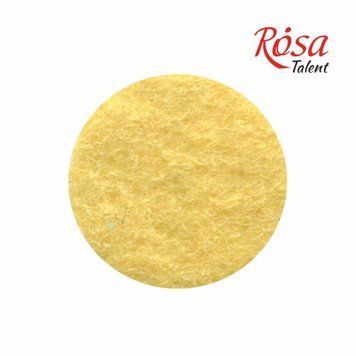 Фетр листовой (полиэстер), 21,5х28 см, Желтый пастельный, 180г/м2, ROSA TALENT 4823064954074 фото
