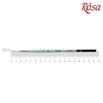 Кисть синтетика Rosa Stream 123/7 кругла, лайнер №2 коротка ручка (4823098516989) 4823098516989 фото