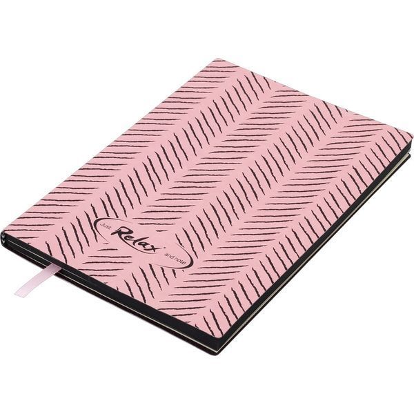 Записна книга блокнот Buromax RELAX А5 мистецтв. шкіра 96арк. лінія рожевий BM.295201-10 BM.295201-10 фото